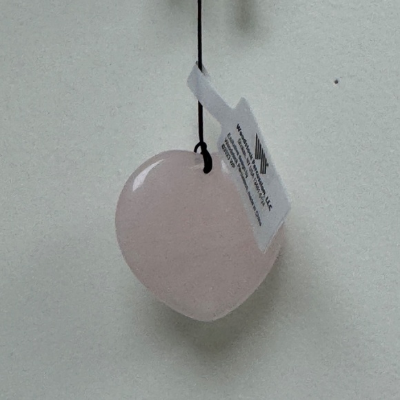 Woodstock Rose Quartz Heart Wind Chime NIB Crystal Love Soothing Indoor Outdoor - Picture 13 of 17